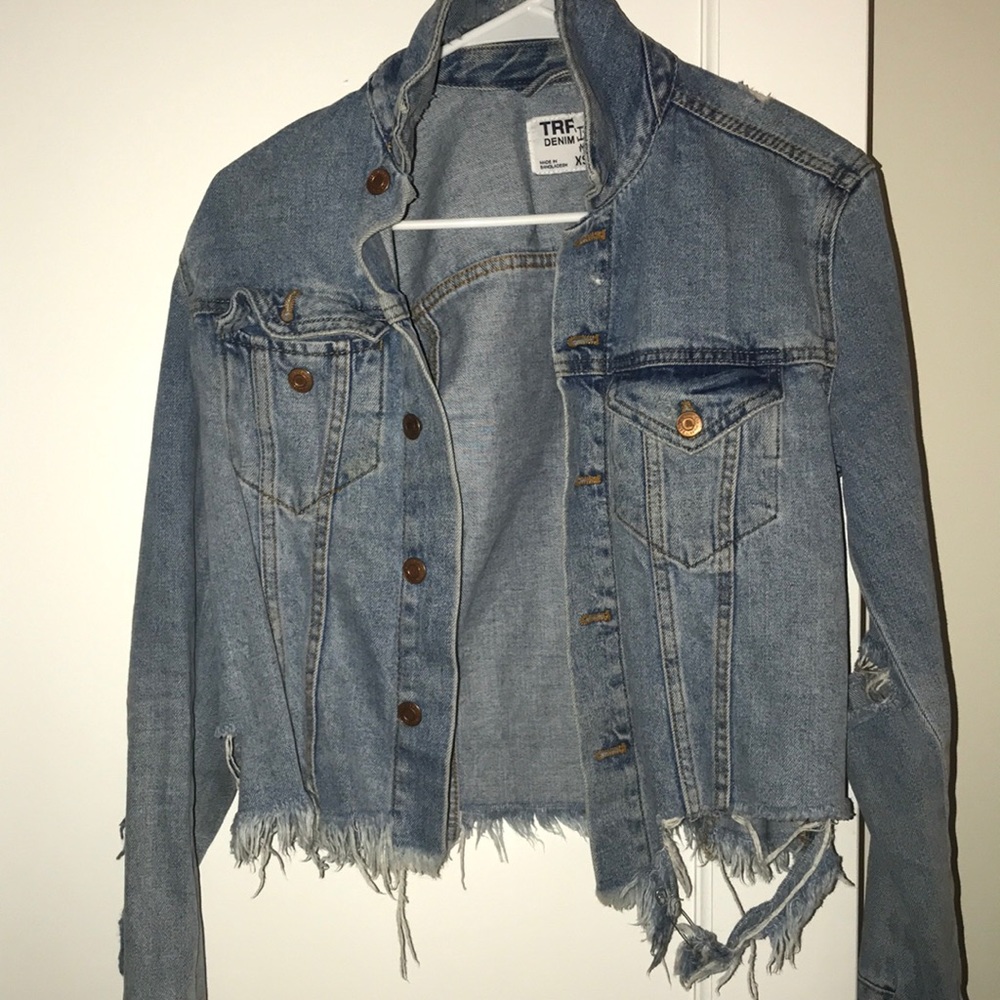 Ripped jean jacket